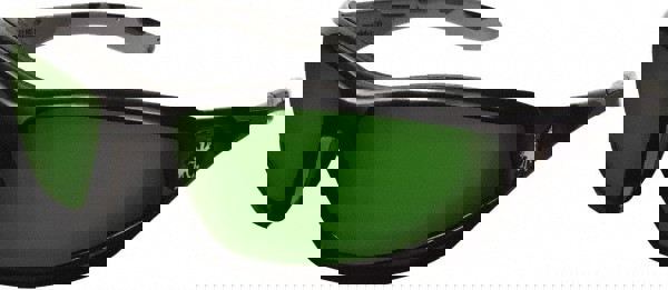 Safety Glass: Scratch-Resistant, Green Lenses, Full-Framed